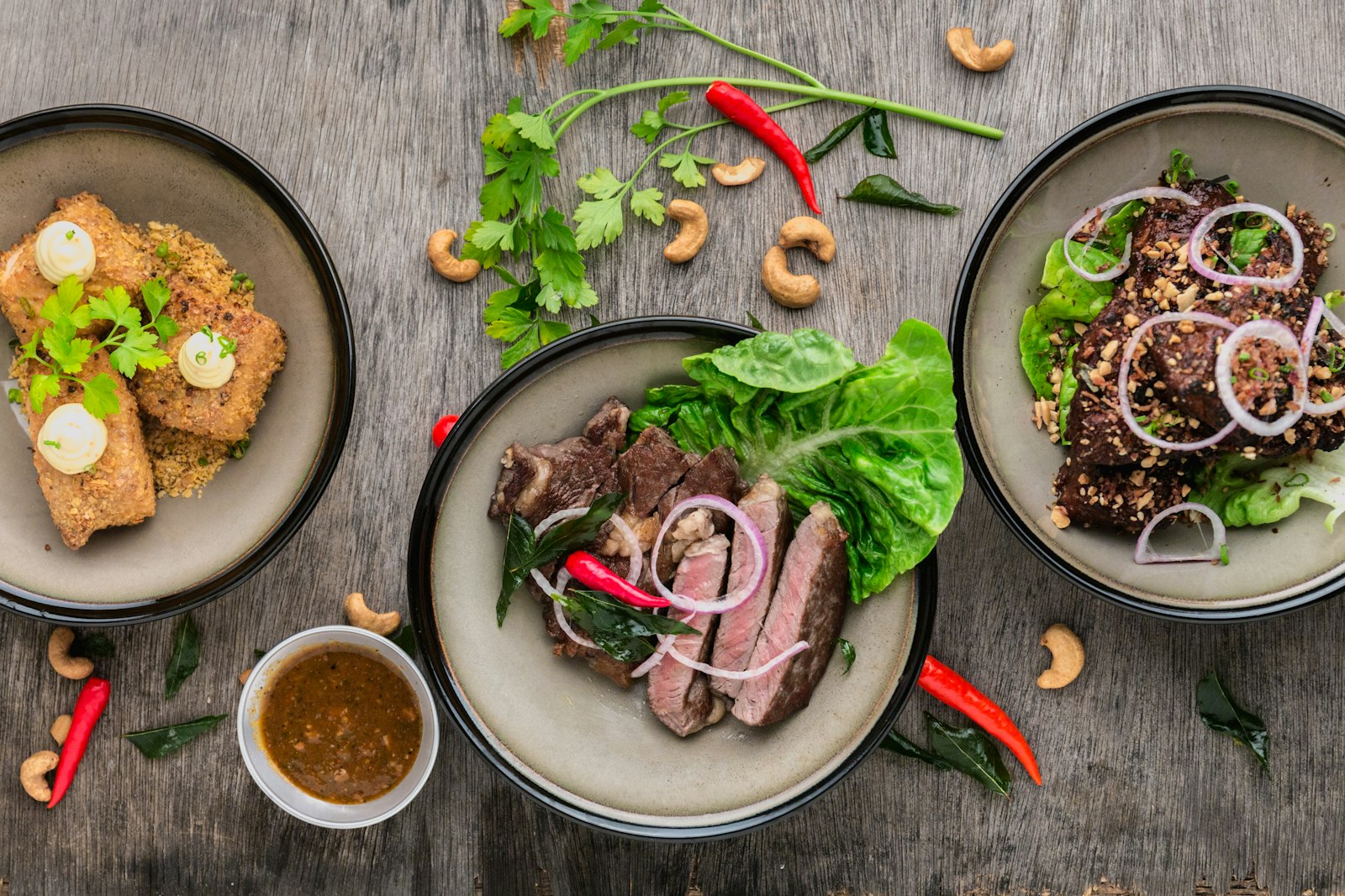A table set with home-cooked dishes